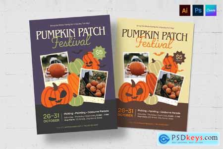 Halloween Pumpkin Patch Flyer Template