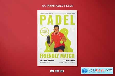 Padel Friendly Match Flyer