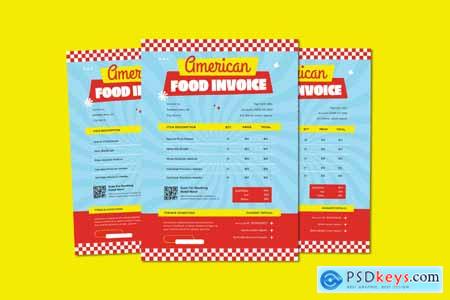 America Food Invoice Design