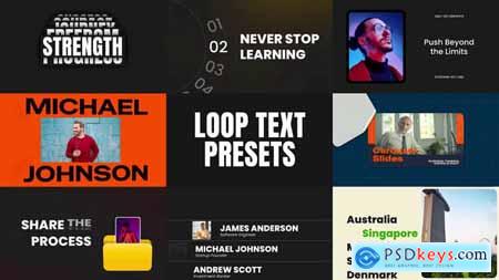 Looping Text Sliders Animation 59929974
