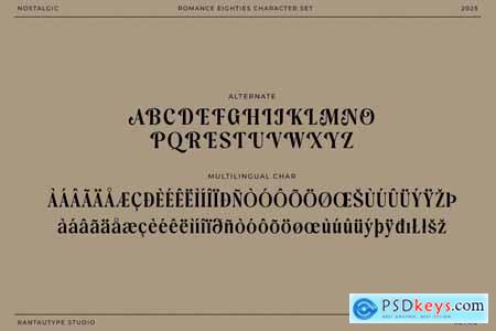 Romance Eighties Retrospective Serif
