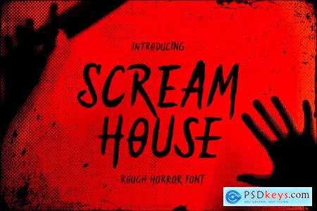 Scream House - Rough Horror Font