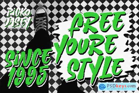 Picko Jasey - Rough Brush Font