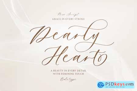 Dearly Heart - Feminine Script
