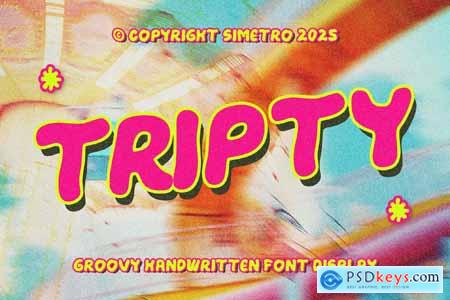 Tripty Bold - Groovy Handwritten Font