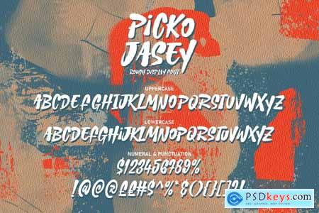 Picko Jasey - Rough Brush Font