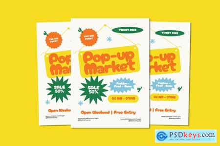 Market On Weekend Pop up Market Flyer