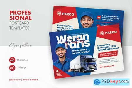 Logistics Postcard Templates