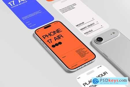 Clean Iphone 17 Air Mockup