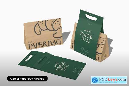Paper Bag with Handle Mockup