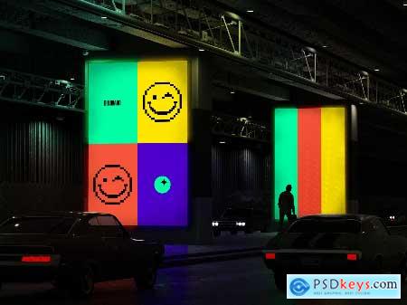 Vertical Billboard Screen Mockup