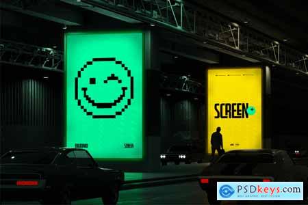 Vertical Billboard Screen Mockup