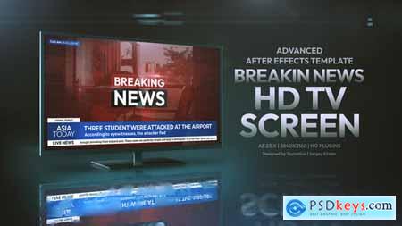 Breaking News HD TV Screen 49981192