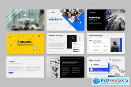 Hexagon Marketing Plan PowerPoint Presentation