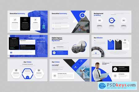 Blue Agent Business Plan PowerPoint Presentation