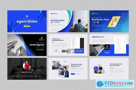 Blue Agent Business Plan PowerPoint Presentation