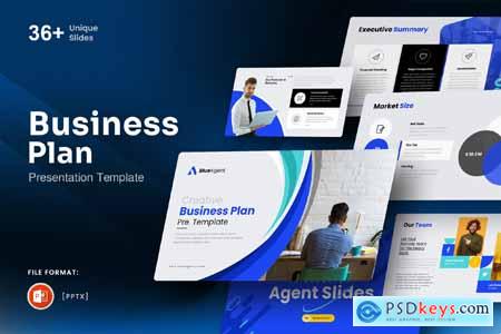 Blue Agent Business Plan PowerPoint Presentation