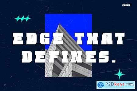 Rajab  Industrial Edge Font
