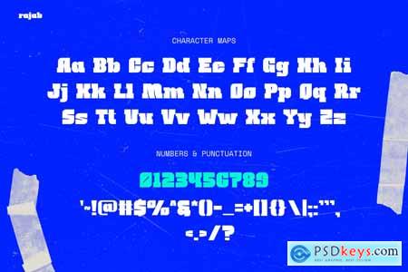 Rajab  Industrial Edge Font