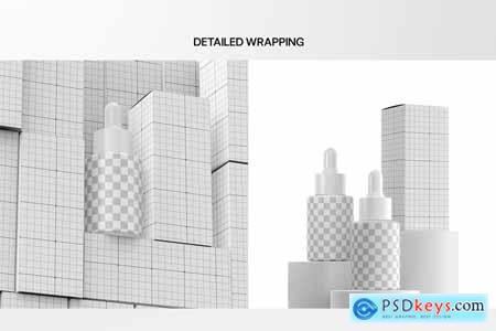 Cosmetic Serum Dropper Bottle Mockup
