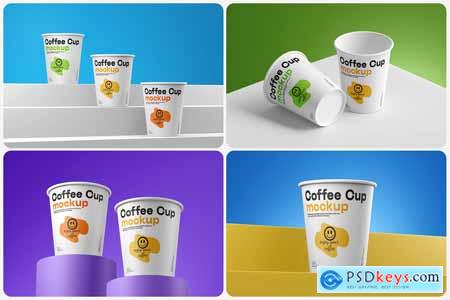 Disposable Paper Coffee Cup Mockup