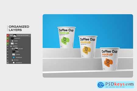 Disposable Paper Coffee Cup Mockup