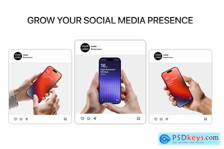 Holding iPhone 16 Pro Max Mockup