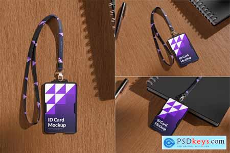 ID Card Lanyard Mockup