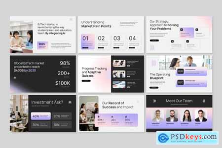 Education Technology Pitch Deck PowerPoint