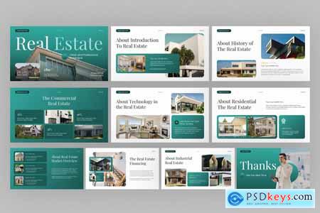 Clean Real Estate Catalogue PowerPoint