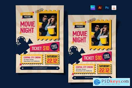 Movie Night Promotion Flyer