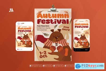 Autumn Bear Festival - Flyer Set