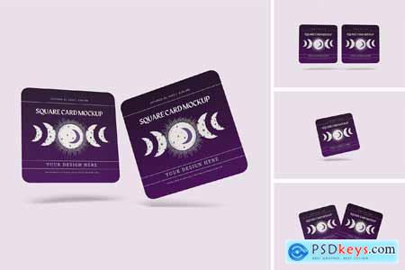 Square Business Card Mockup