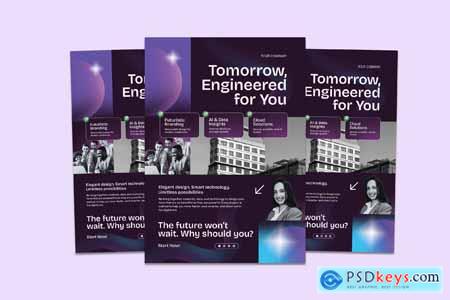 Sleek Minimalis Gradient Corporate Flyer