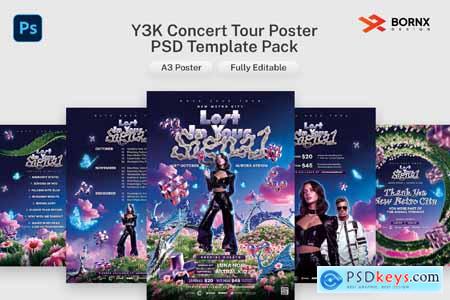 Y3K Concert Tour Poster PSD Template Pack