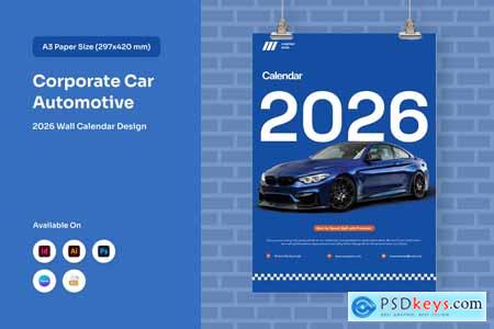 Corporate Automotive Calendar 2026 Design