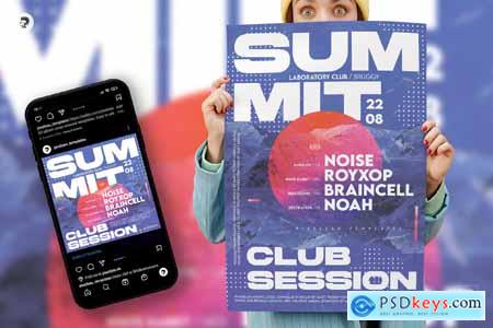 Summit  Club Session Poster, Flyer Template