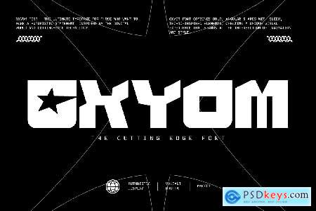 Oxyom - Techno Display Font