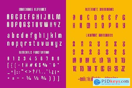 Manchinos - Condensed Rounded Display Font Bold