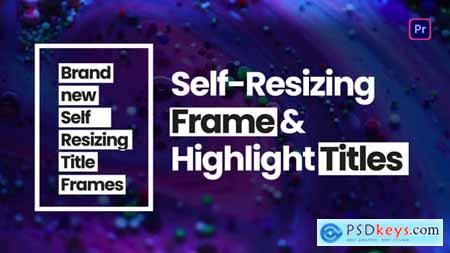 Self-Resizing Frames & Highlight Titles Premiere Pro 59954005