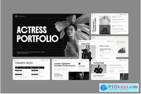Actress Portfolio Pitch Deck - PowerPoint