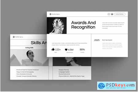 Actress Portfolio Pitch Deck - PowerPoint