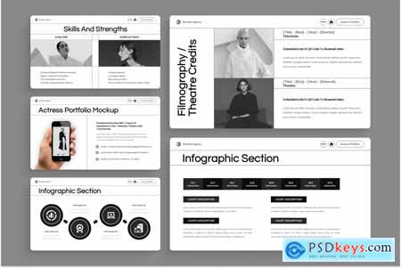 Actress Portfolio Pitch Deck - PowerPoint