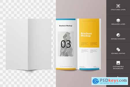Bi-fold Brochure Mockup