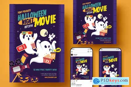 Halloween Movie Night Flyer