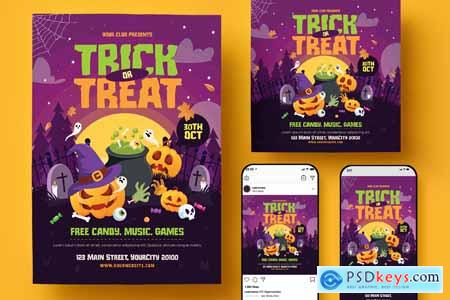Halloween Trick or Treat Flyer P9MYBKX