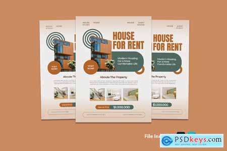 Minimalist House For Rent Flyer