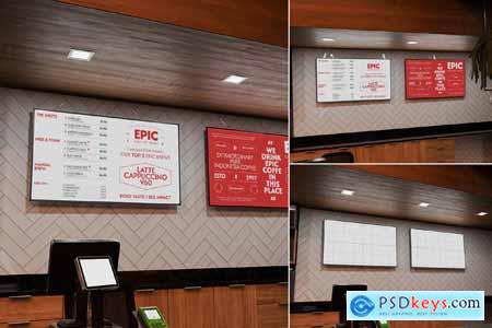 Restaurant Menu Board Mockup