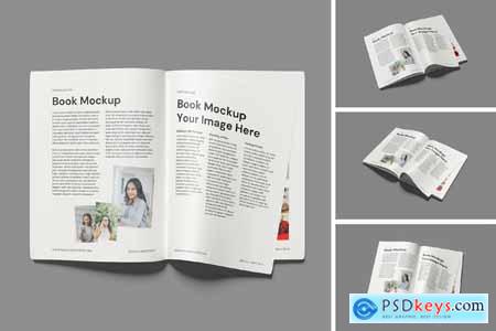 High Quality Open Book Mockup