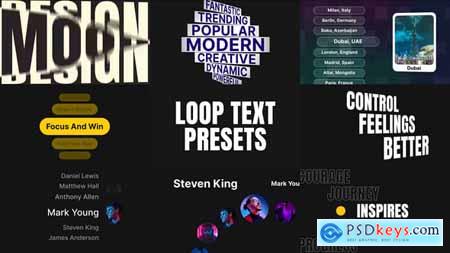 Looping List Text Animations 60365331